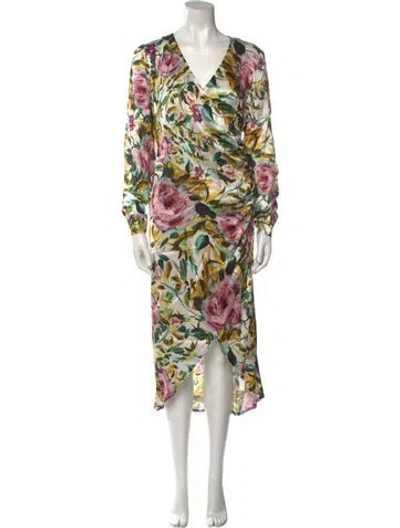 Pre-owned Emilia George Silk Long Dress W/ Tags In Multi