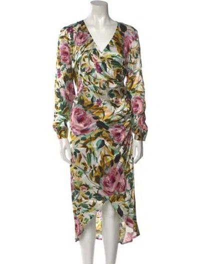 Pre-owned Emilia George Silk Long Dress W/ Tags In Multi