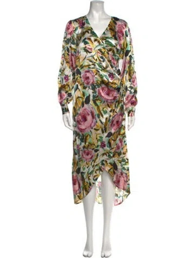 Pre-owned Emilia George Silk Long Dress W/ Tags In Neutral