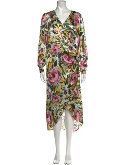 Pre-owned Emilia George Silk Long Dress W/ Tags In Neutral