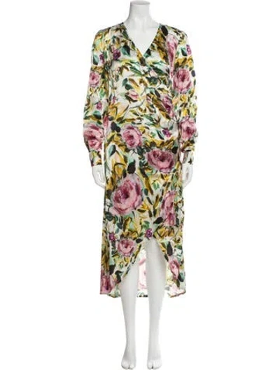 Pre-owned Emilia George Silk Long Dress W/ Tags In White