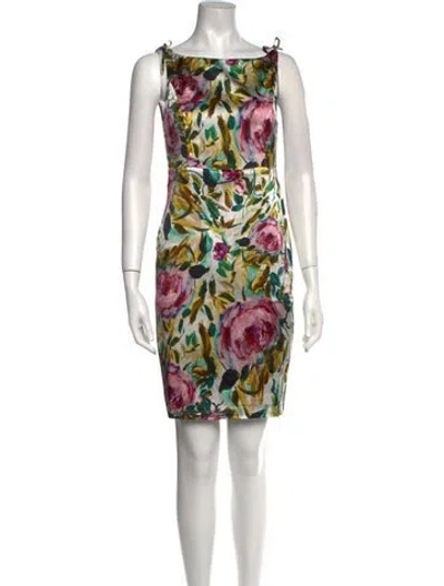 Pre-owned Emilia George Silk Mini Dress In Neutral