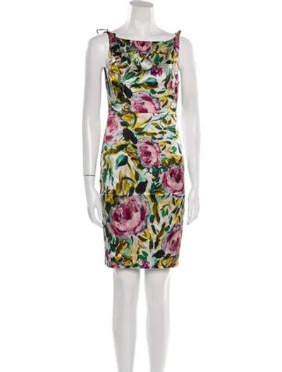 Pre-owned Emilia George Silk Mini Dress In Pink