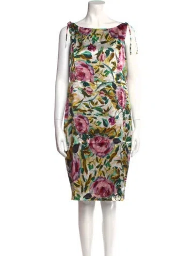 Pre-owned Emilia George Silk Mini Dress W/ Tags In Green