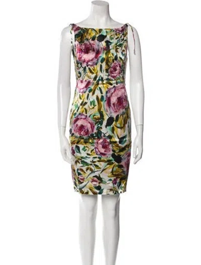 Pre-owned Emilia George Silk Mini Dress W/ Tags In Multi