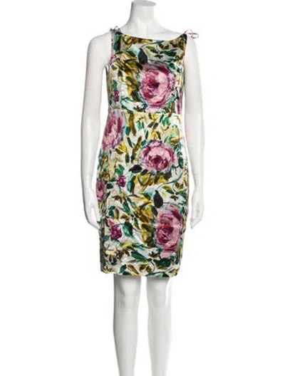 Pre-owned Emilia George Silk Mini Dress In White