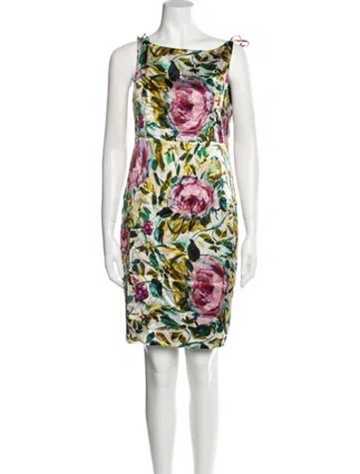 Pre-owned Emilia George Silk Mini Dress In White