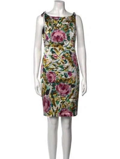 Pre-owned Emilia George Silk Mini Dress In White