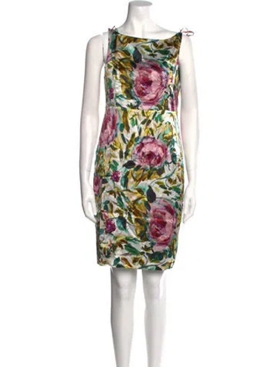 Pre-owned Emilia George Silk Mini Dress In White