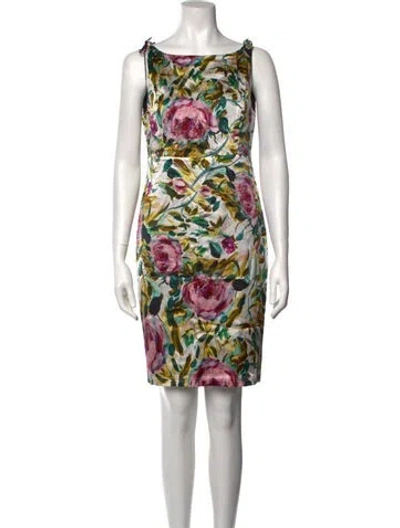 Pre-owned Emilia George Silk Mini Dress In White