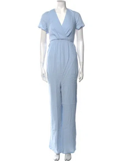 Pre-owned Emilia George V-neck Midi Length Dress W/ Tags In Blue