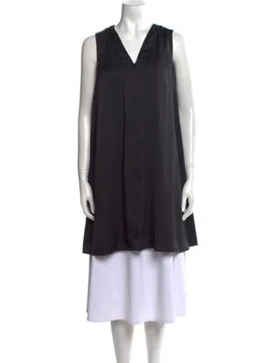 Pre-owned Emilia George V-neck Mini Dress W/ Tags In Black