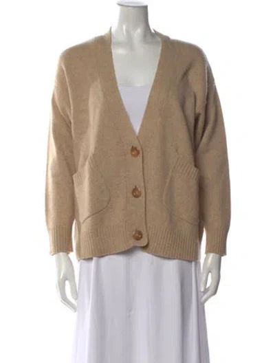 Pre-owned Emilia George V-neck Sweater In Neutral