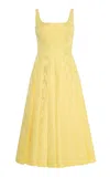 Emilia Wickstead Adele Moire Mikado Midi Dress
