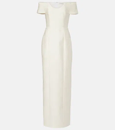 Emilia Wickstead Aislinn Floral Pencil Cloque Gown