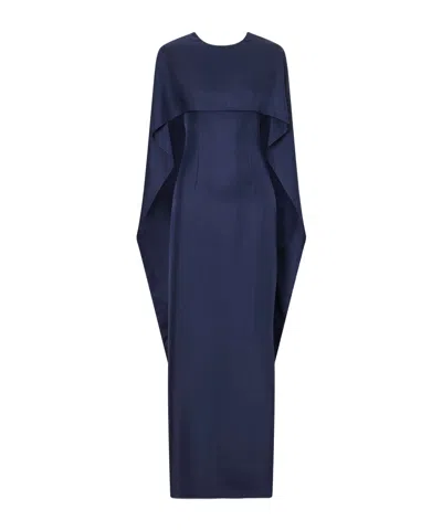 Emilia Wickstead Alphonse Silk Gown In Blue