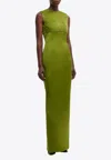 Emilia Wickstead Amadine Embellished Maxi Dress In Green