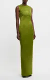 Emilia Wickstead Amadine Embellished Maxi Dress In Green