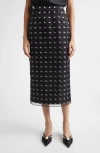 Emilia Wickstead Bethan Layered Polka Dot Silk Organza Midi Skirt In Black