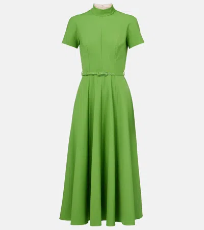 Emilia Wickstead Camilla Belted Midi Dress In Green