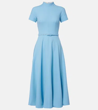Emilia Wickstead Camilla Wool Crêpe Midi Dress In Animal Print