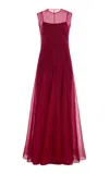 Emilia Wickstead Cassieopeia Sheer Moire Mikado Gown