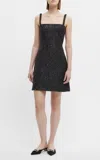 Emilia Wickstead Centaine Metallic Tweed Mini Dress In Black