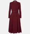 Emilia Wickstead Chaney Pleated Blazer Dress In Burgandy