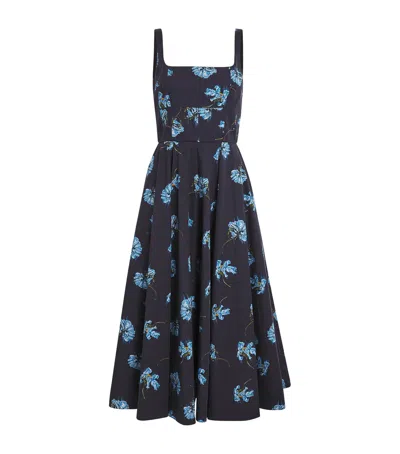 Emilia Wickstead Cotton Floral Midi Dress