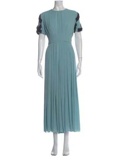 Pre-owned Emilia Wickstead Crew Neck Jumpsuit In Blue