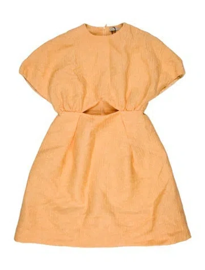 Pre-owned Emilia Wickstead Crew Neck Mini Dress In Neutral