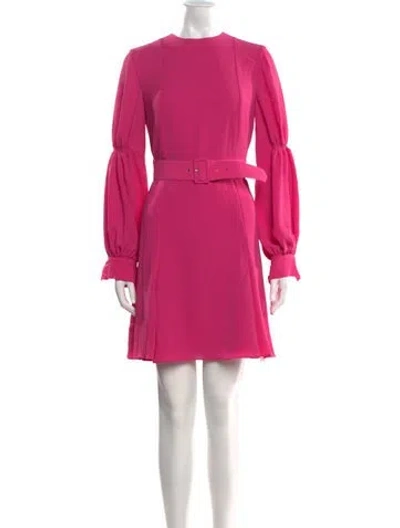 Pre-owned Emilia Wickstead Crew Neck Mini Dress W/ Tags In Pink