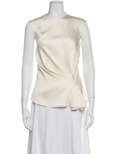 Pre-owned Emilia Wickstead Crew Neck Sleeveless Top In Neutral