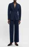 Emilia Wickstead Daffy Cropped Cotton-blend Bouclé Straight-leg Pants In Blue