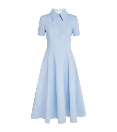 Emilia Wickstead Denim Jody Midi Dress In Blue