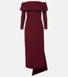 EMILIA WICKSTEAD DERIKA OFF-SHOULDER CRÊPE MIDI DRESS