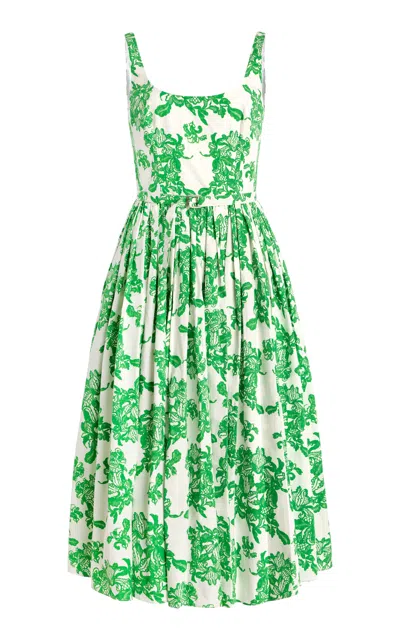 Emilia Wickstead Eglantine Gingham Cotton Dress In Green