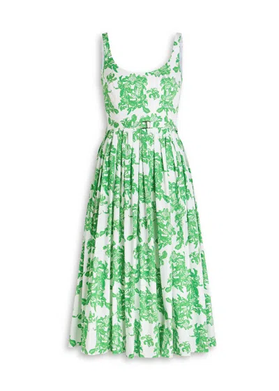 Emilia Wickstead Eglantine Printed Cotton-poplin Midi Dress