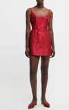 Emilia Wickstead Einna Embossed Jacquard Mini Dress In Red