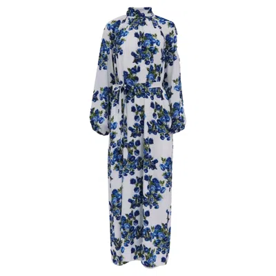 Emilia Wickstead Elanda Crepe Georgette Maxi Dress In Floral Print Polyester In Multi