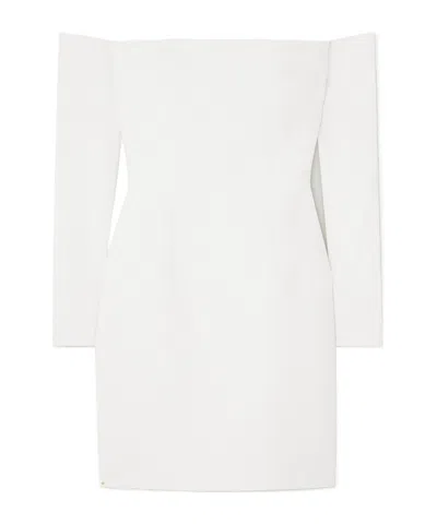 Emilia Wickstead Elegant Off-the-shoulder Dress In White