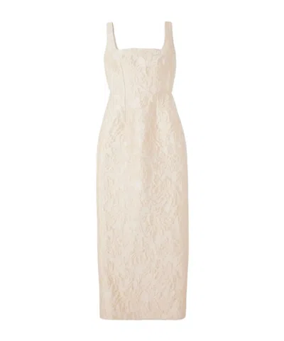 Emilia Wickstead Elegant Wedding Maxi Gown With Dignified Silhouette In Brown