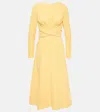 Emilia Wickstead Elta Crêpe Midi Dress In Yellow