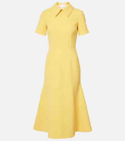 Emilia Wickstead Eman Crêpe Cocktail Dress In Custard