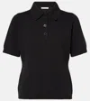 Emilia Wickstead Fairlie Cotton Jersey Polo Shirt In Black
