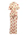Emilia Wickstead Fifi Pyjama Set In Red Cotton In Red