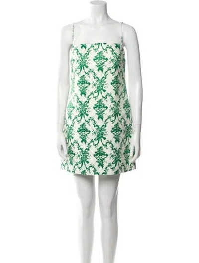 Pre-owned Emilia Wickstead Floral Print Mini Dress In Neutral