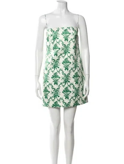 Pre-owned Emilia Wickstead Floral Print Mini Dress In Neutrals