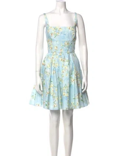 Pre-owned Emilia Wickstead Floral Print Mini Dress W/ Tags In Multi
