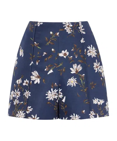 Emilia Wickstead Floral-print Drill Shorts In Multi
